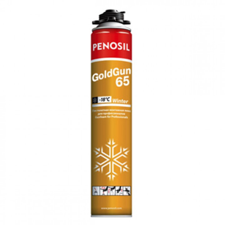 Пена монтажная Penosil Gold Gun 65 л (зима), 875 мл